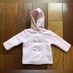 Kissy Kissy Pink Quilted Baby Jacket with Hood